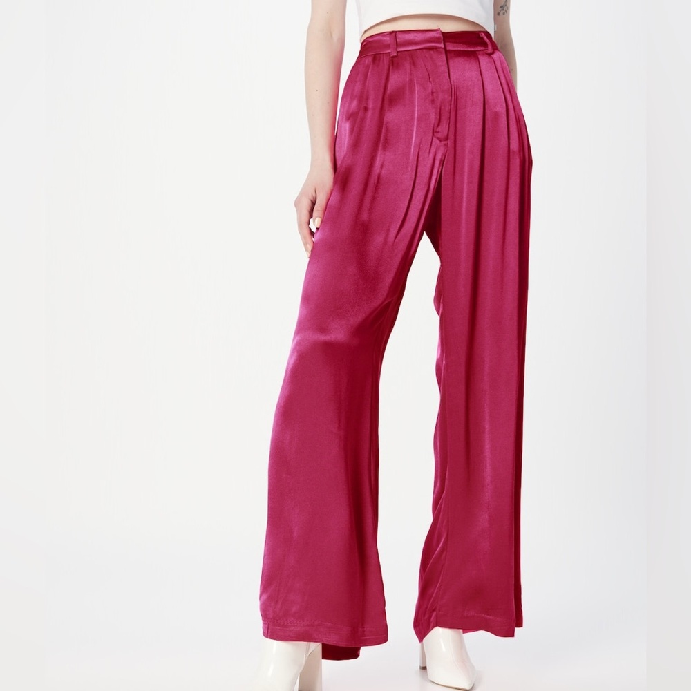Bardot Wide leg Pleat-Front Pants 'LENA' in Pink